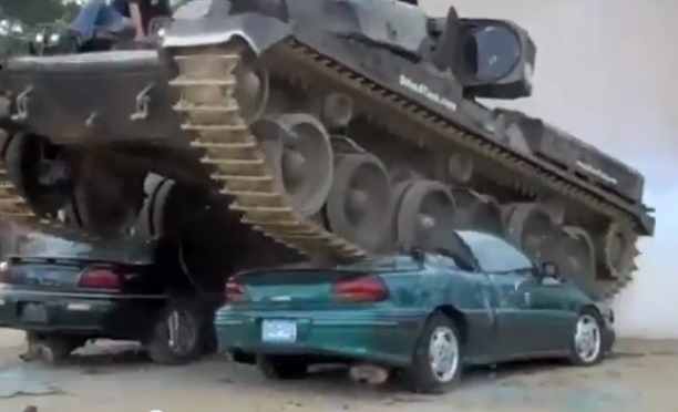 Cars Crushed By Tanks (Compilation)