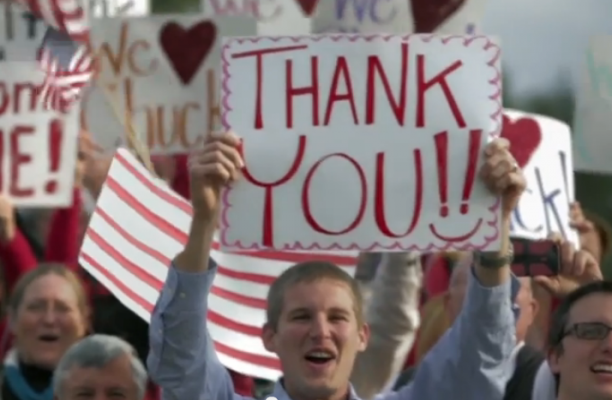 A Hero's Welcome in a Super Bowl's Fashion