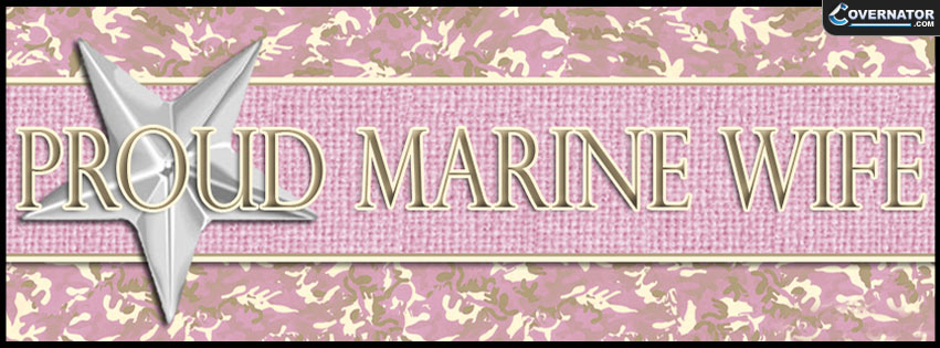proud marine wife Facebook cover