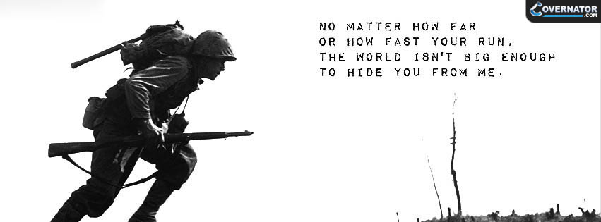 no matter how far or how fast you run... Facebook cover
